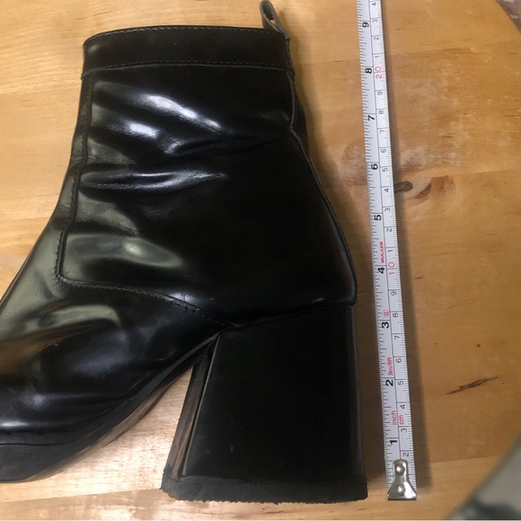 ❤️‍🔥🪽90s Y2K🪽❤️‍🔥 Vintages chunky glossy black boots - Picture 9 of 9